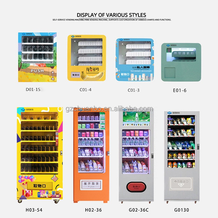 24 Hours Self-service Automatic Coffee Condom Food Water Beverage vending machines for retail items