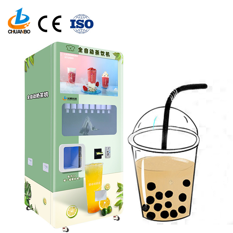 Smart Diy Milk Tea Vending Machine Robot Bubble Tea Equipment Vending Machine For Sale machine for small businesses