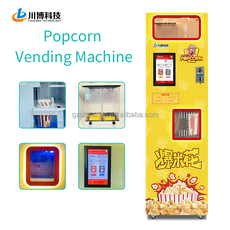 coin operated popcorn vending machine Multifunctional Commercial Big Capacity Coin /Bill Operated Popcorn Vending Machine