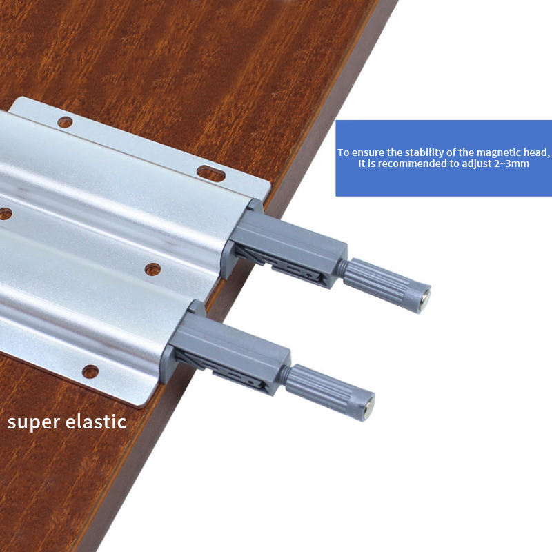 Cabinet Double Head Magnetic Catch Push Open System Damper Buffer Magnetic Push To Open Door Catch