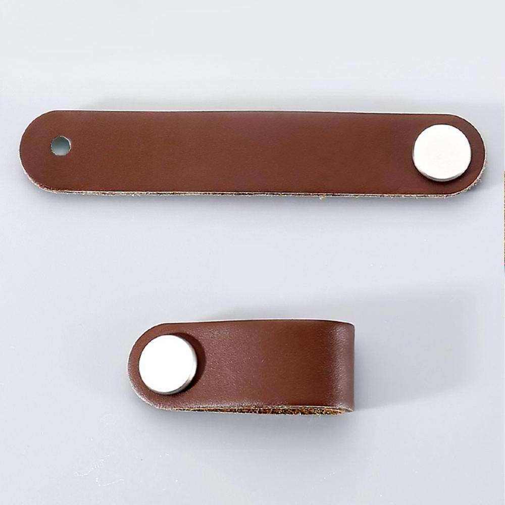 Front Door Aluminium Cabinet Leather Handle 96mm Antique Glass Interior Door Pull Handles