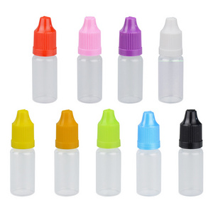 3ml 5ml 10ml 15ml 20ml 30ml 50ml 100ml PE plastic soft eye drop glue squeeze dropper bottle with childproof cap