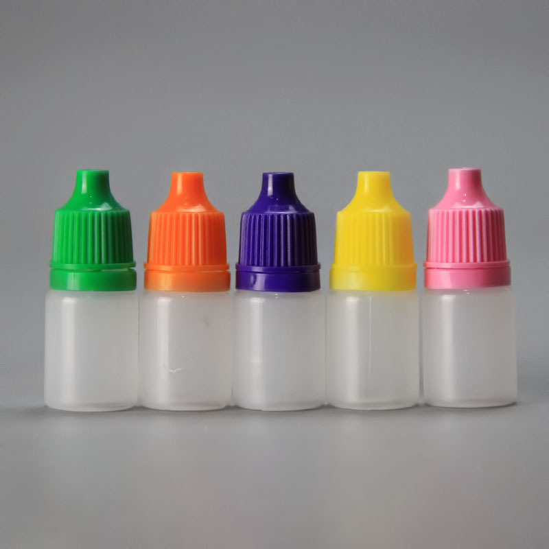 3ml 5ml 10ml 15ml 20ml 30ml 50ml 100ml PE plastic soft eye drop glue squeeze dropper bottle with childproof cap