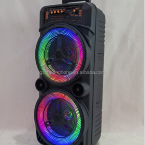 Audio home karaoke system trolley speaker Dual 8inch portable wireless speaker outdoor dancing speaker