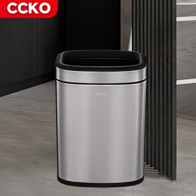 6L 12L 30L Mini Hotel Home Guestroom Custom Open Top Stainless Steel Trash Can Garbage Bin Dustbin Waterproof Metal Trash Can