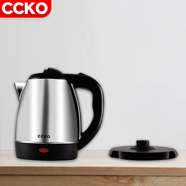 Hotel Restaurant Black Stainless Steel 1.2L Water Boiler And Heater Portable Tea Water Kettle Electric Kettles With Tray Set