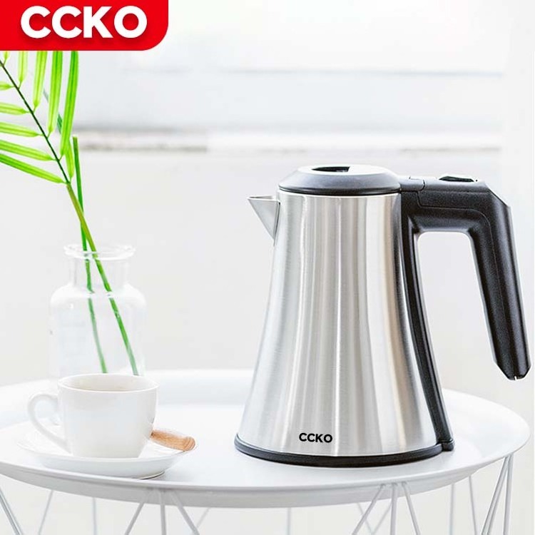 Silver 0.8L Portable Kettle For Boiling Water Electric Kettle Stainless Steel Home Restaurant Hotel Electric Kettle Tray Set