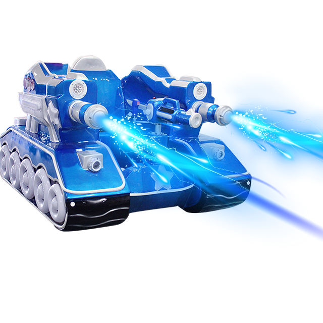 Top Seller Parent-kid Interactive game with led light Gun Shooting Kid Ride On Tank Robot machine for Amusement Park