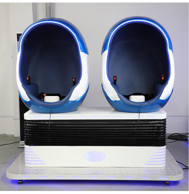 Indoor 360 Degree Motion Cinema Egg Chair 2P 9D VR Machine For Game Ceter VR Cinema 9D VR Simulator Game