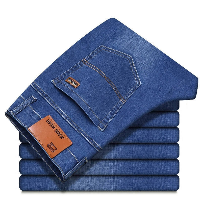 Fashion classic men's jeans stock Korean version straight men's jeans pants casual jeans men's pants