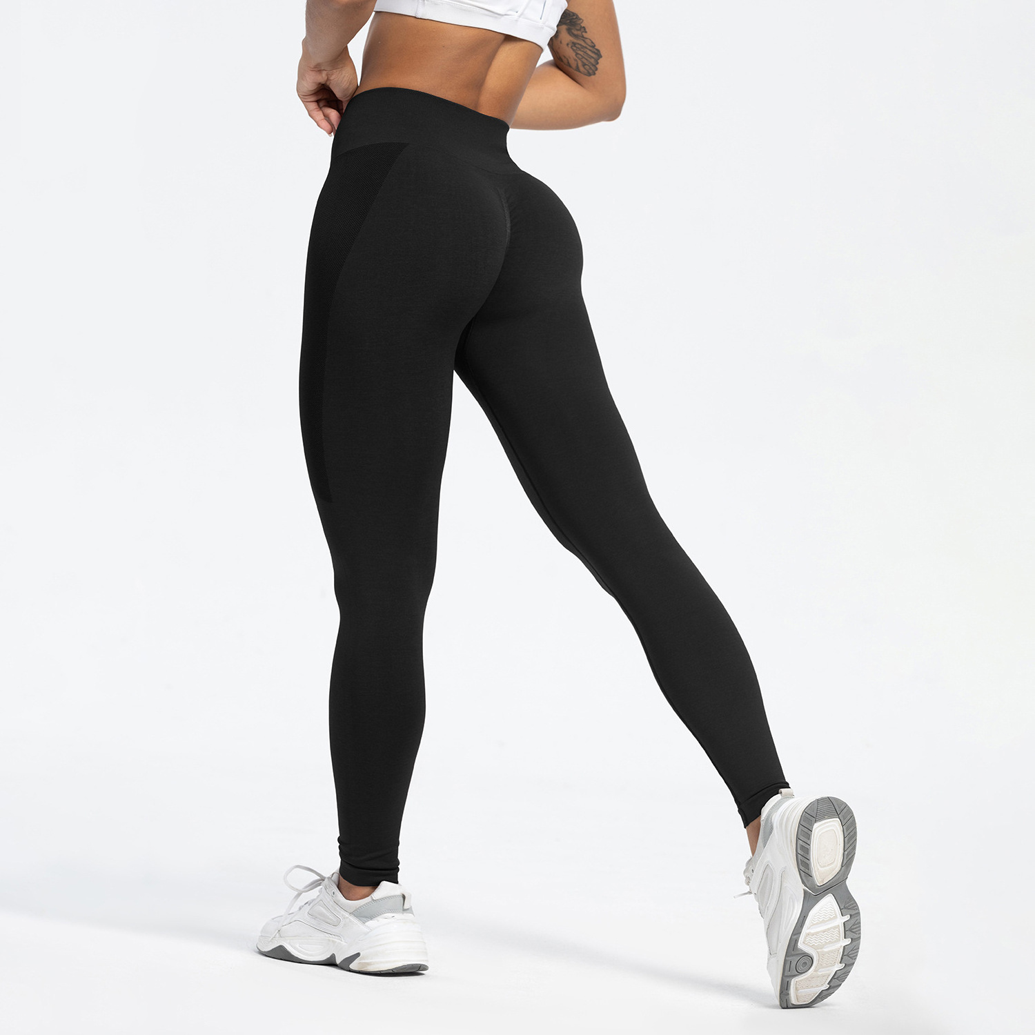 2024 Skin Tight High Compression Muscle Protect Seamless Gym Fitness Workout Legging for Women