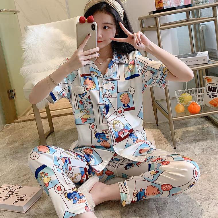 Wholesale Winter Long Sleeve Women Pajamas Coral Fleece Christmas Pajamas Soft Girl's Sleepwear Solid Thick Pajamas Set