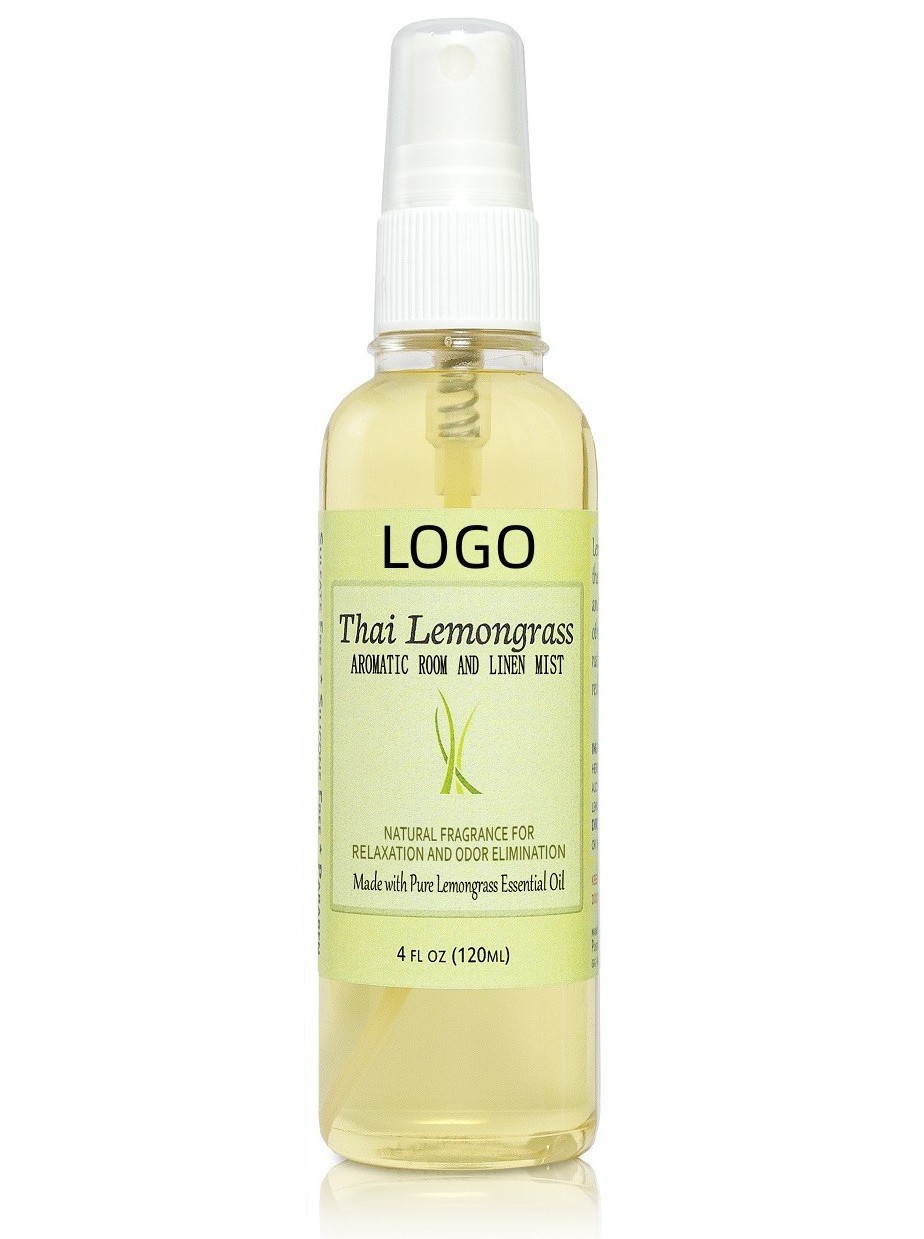 Private Label Pure Lemongrass Essential Oil Bathroom Air Freshener Linen and Room Spray