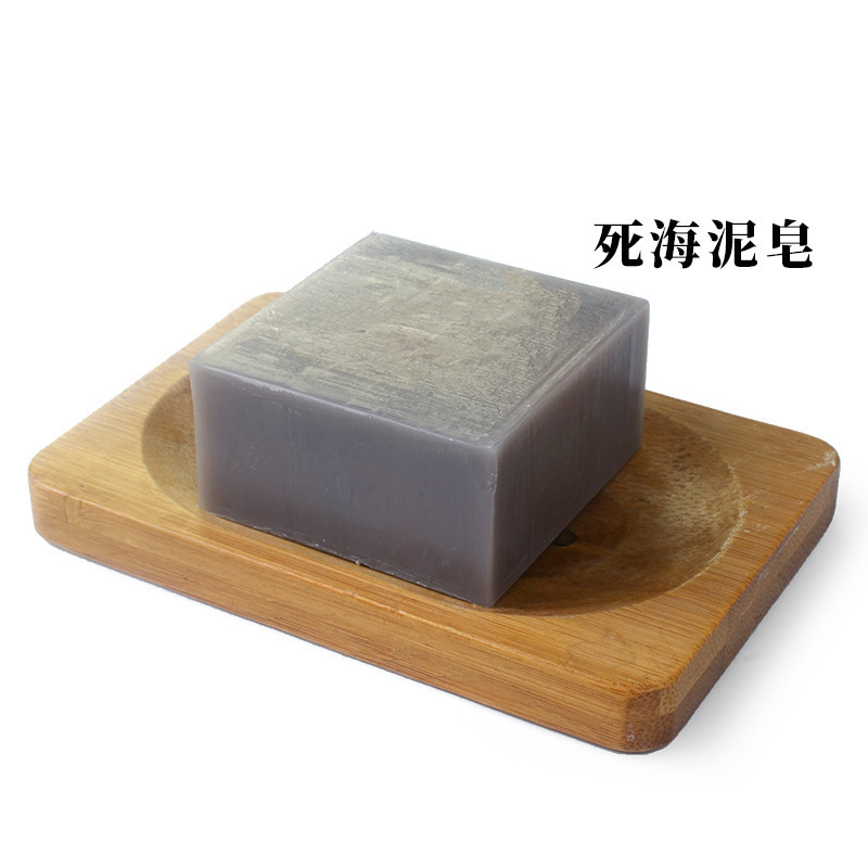 Wholesale In Stock Handmade Dead Sea Mud and Charcoal Black Bar Soap for Face and Body