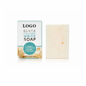 Private Label natural  Gluta Collagen White Soap Reduce Wrinkles Freckles Acne-Firm Brightening