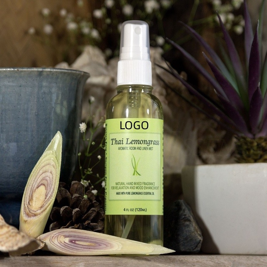 Private Label Pure Lemongrass Essential Oil Bathroom Air Freshener Linen and Room Spray