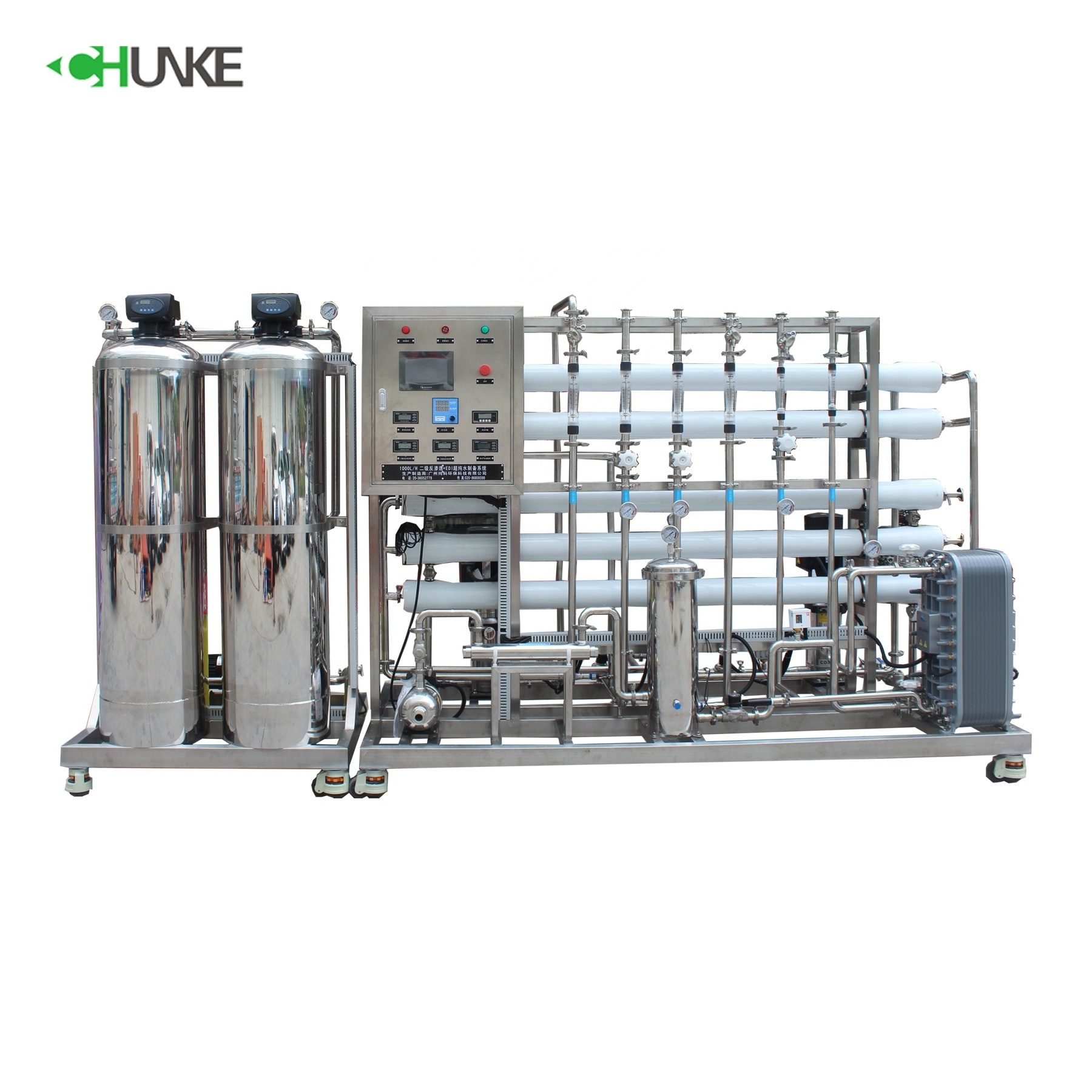 Automatic Ro Edi Mixed Bed Industrial Water Deionizer System Waste Water Treatment Machinery