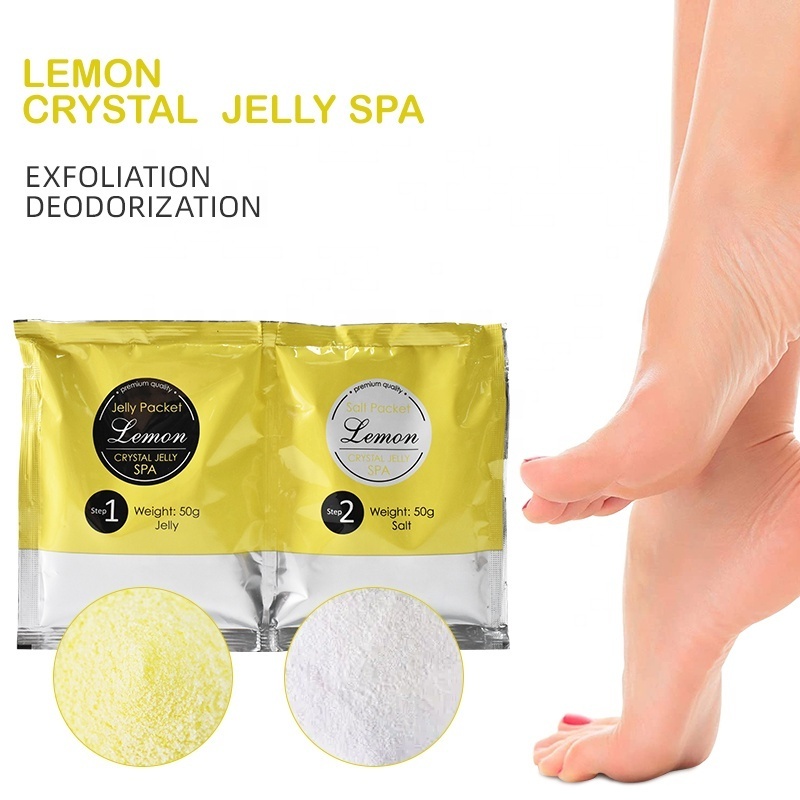 Wholesale Pedicure Jelly Pedi Foot Skin Care Sea Salt Scrub Pedicure Relieve Foot Tired Exfoliating Remove Dead Skin Foot Soak