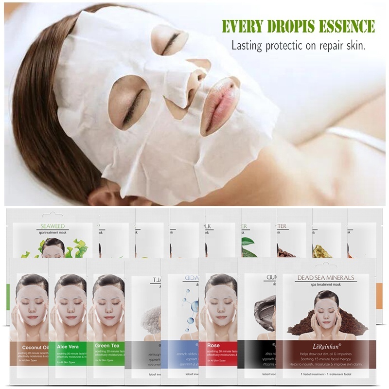 OEM Private Label Facial Mask Maker Skin Care Nature Dead Sea Salt Moisturizer Hydrating Whiten Beauty Sheet Mask