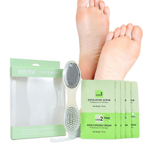 Professional 3IN1 Foot Care Kit Women Manicure Pedicure Set Foot Cream & Foot Scrub & Foot Scrubber