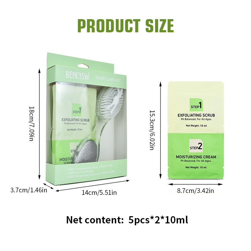 foot scrub foot cream skin care set for dry cracked feet moisturizing spa pedicure kit cosmetics manufacturer