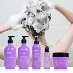 Smooth and nourishing Biotin Collagen 5 PCS Hair Care Set contains Shampoo Conditioner Hair Mask Hair Serum