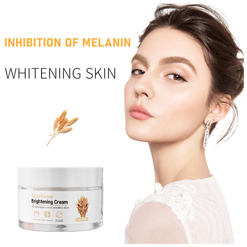 Oem bleaching cream for black skin whiten lightening moisturizer Organic gluta thione whitening cream