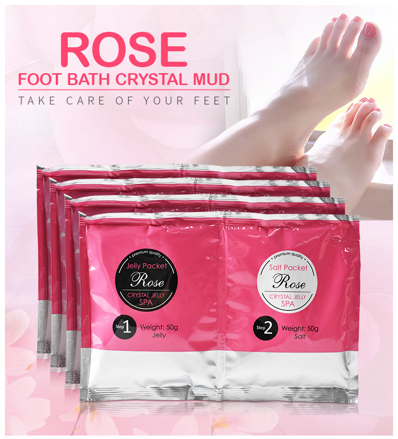 OEM/ODM Private label  Pedicure Jelly Pedi Foot Skin Care Sea Salt Scrub Pedicure Relieve Foot Tired Exfoliating Foot Soak