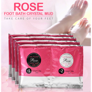 OEM/ODM Private label  Pedicure Jelly Pedi Foot Skin Care Sea Salt Scrub Pedicure Relieve Foot Tired Exfoliating Foot Soak