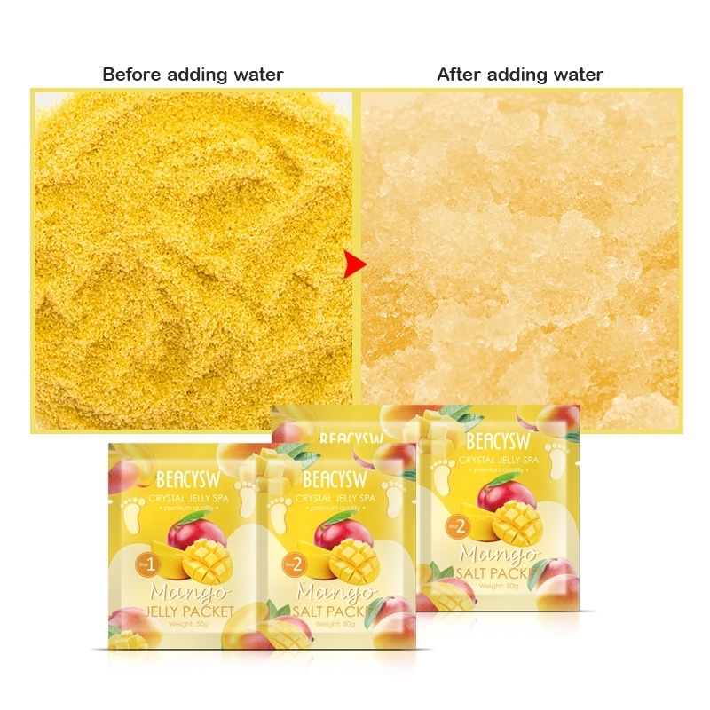 Wholesale Jelly Pedi For Moisturising Treatment Mango 2 Step Jelly Spa and Salt Soak Set