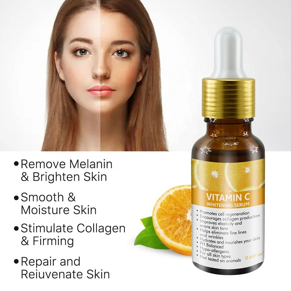 Private Label Natural Moisturizing Whitening Face Serum With Balance Vitamin C Hyaluronic acid Skin Care Retionl Facial Serum