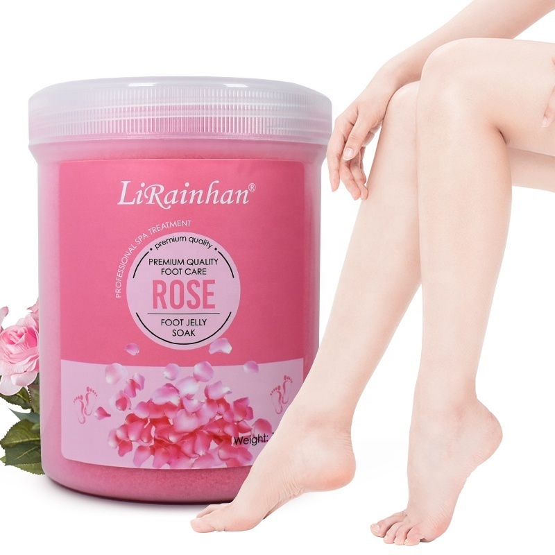 Wholesale Jelly Pedi Foot Salt Scrub Pedicure Relieve Foot Tired Skin Exfoliating Remove Dead Skin Foot Soak