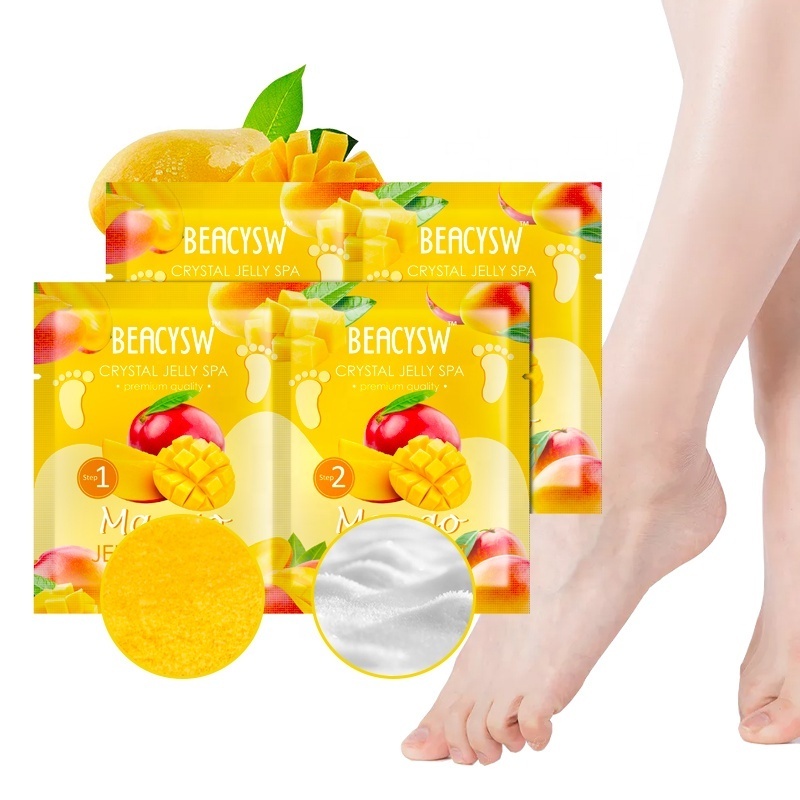 Wholesale Jelly Pedi For Moisturising Treatment Mango 2 Step Jelly Spa and Salt Soak Set