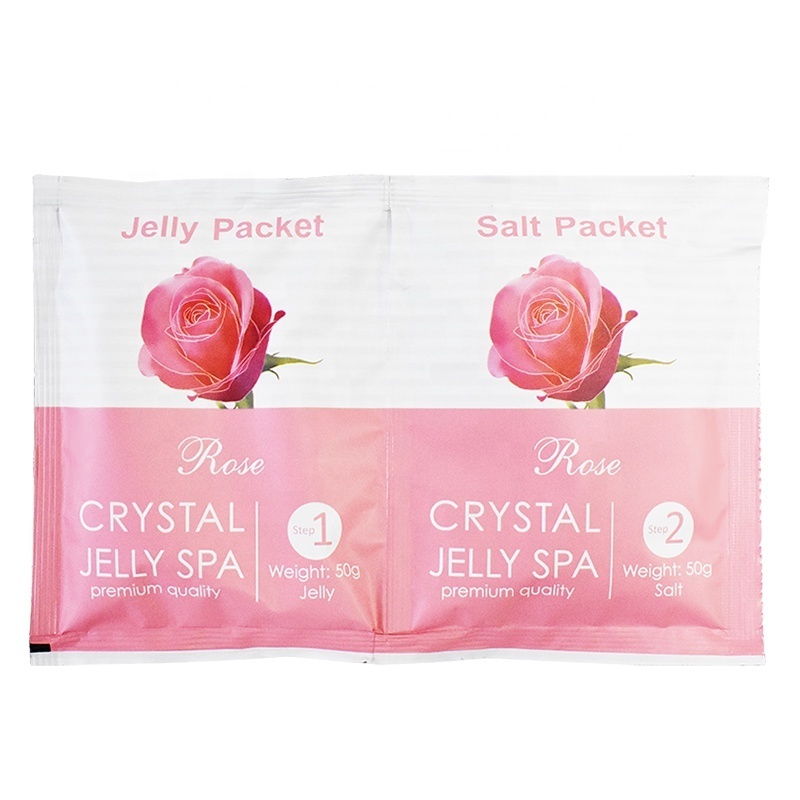 Hot Sale Jelly Pedi Packs Vegan Green Tea Rose Moisturizing Crystals Jelly Pedicure Spa Feet Bath Salt Soaking Foot Scrub