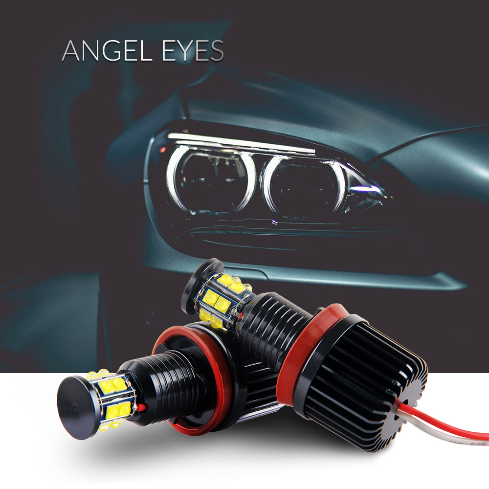 Angel Eyes Led Light Lamp H8 120W For BMW E90 E91 White LED Angel Eyes Halo Ring Marker Lights Bulbs