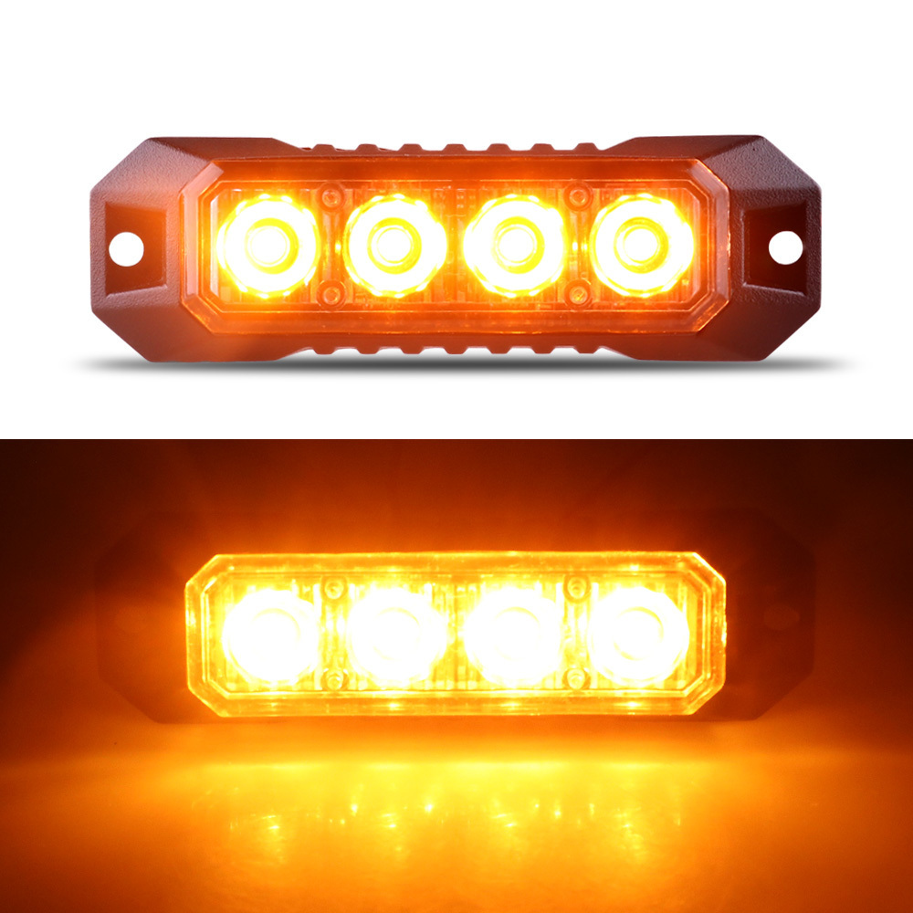 LED-04K New style strobe warning  Emergency Light Amber white 3 watt Truck Strobe rotate led strobe light