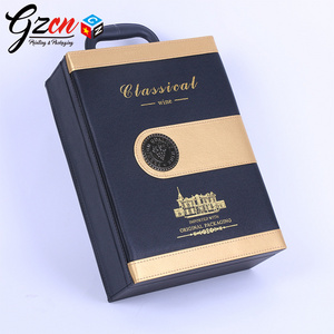 Custom packaging accessories luxury PU leather wine gift box