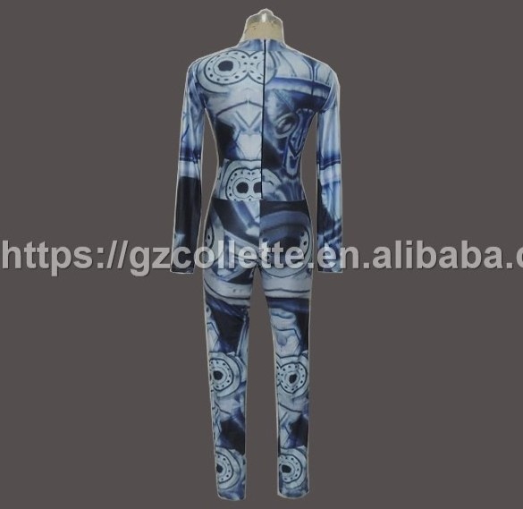 Girls dance costume adult printing lycrial ballet unitard children stage performance robot long sleeve unitard dance costume