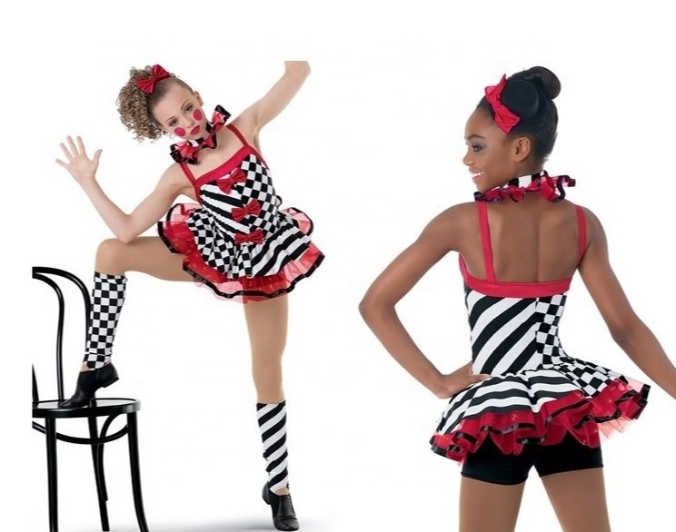 Funny  dance  clown costumes for kids performance competition