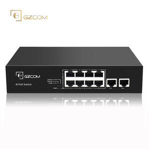 POE Switch OEM 10/100Mbps Unmanaged 8 Ports Poe  With 2 Uplink Ports Smart POE Switch For IP Camera CCTV