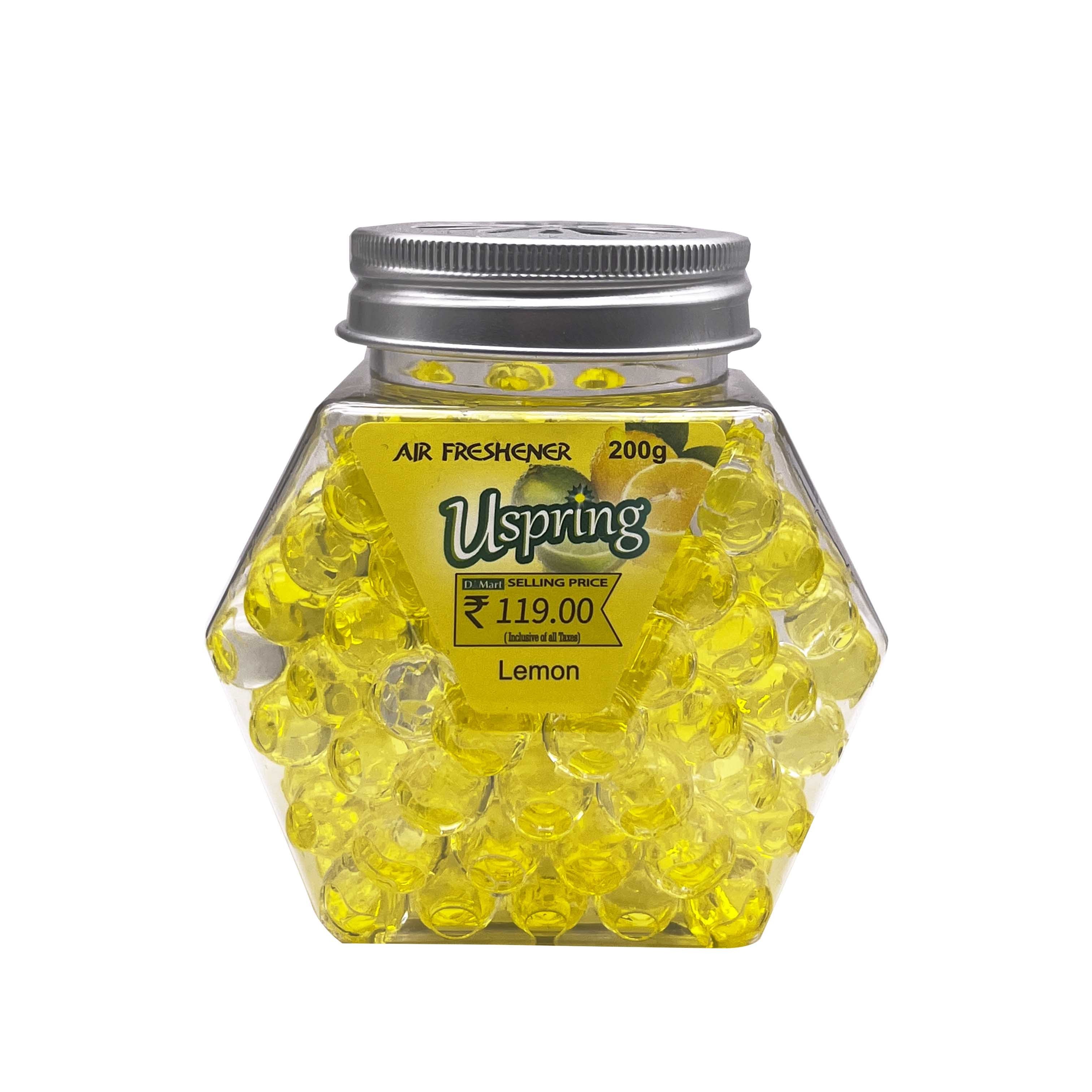 New Lemon Scent  Clear Air Odor Eliminator Gel Beads  Air Freshener