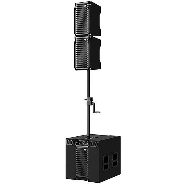 High quality dual 8 inch line array speakers indoor outdoor stand set active mini line array