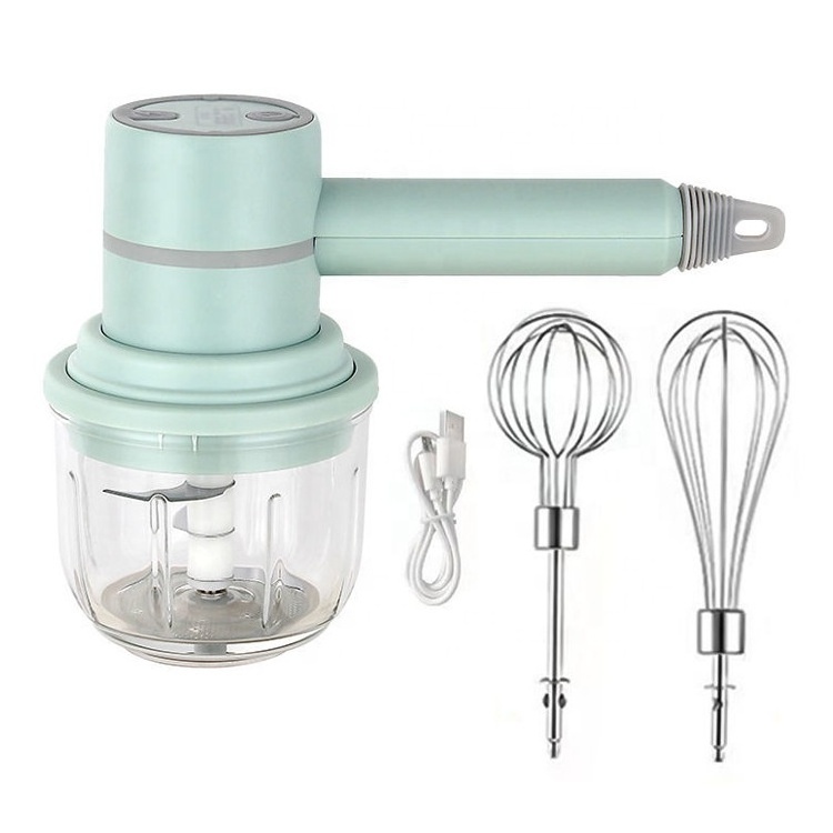 Household Kitchen 4 in 1 meat Mincer /garlic masher /wireless egg beater/hand mixer