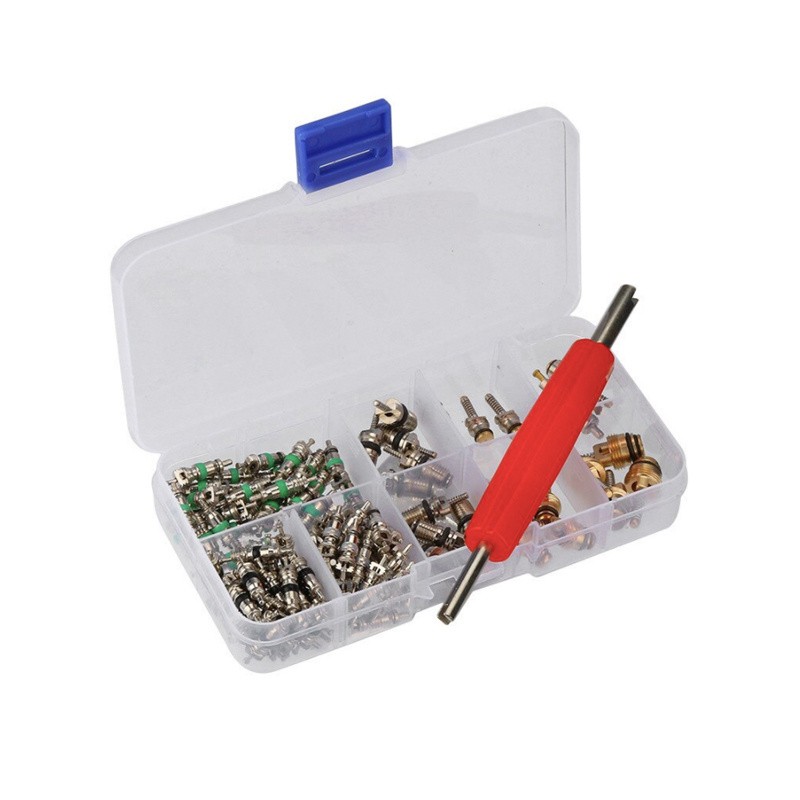 135 pieces Assortment A/C Valve Core R134 Kit Of 11 Kinds Of AC Valves HVAC valve Car auto air conditioner