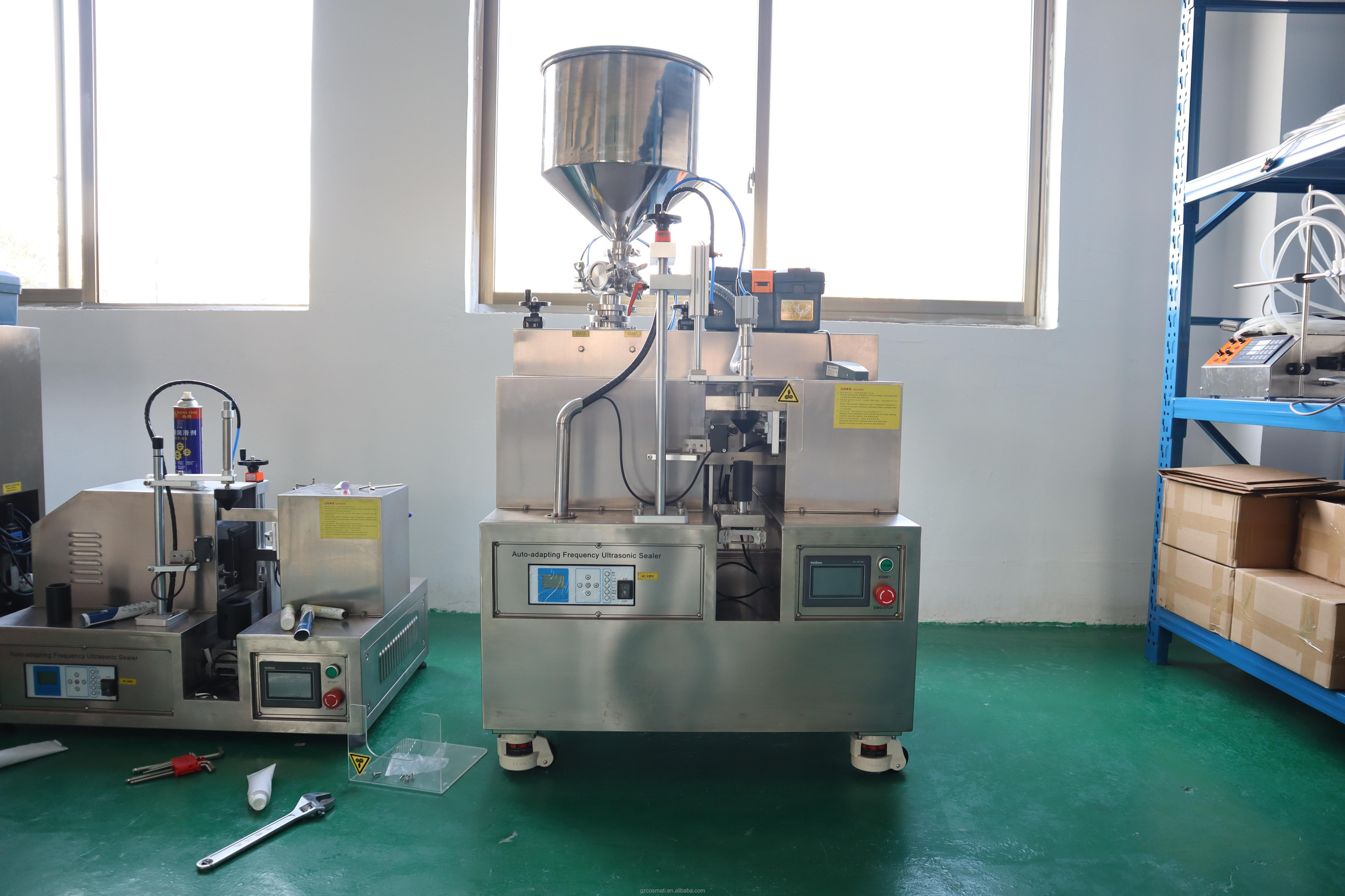 Plastic Soft Tube Filling and Ultrasonic Sealing Machine For Cosmetic Cream Toothpaste Ointment