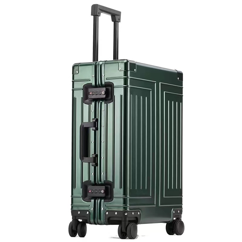 Aluminum magnesium alloy trolley case Universal wheel aluminum alloy luggage 24 inch aluminum frame business boarding case