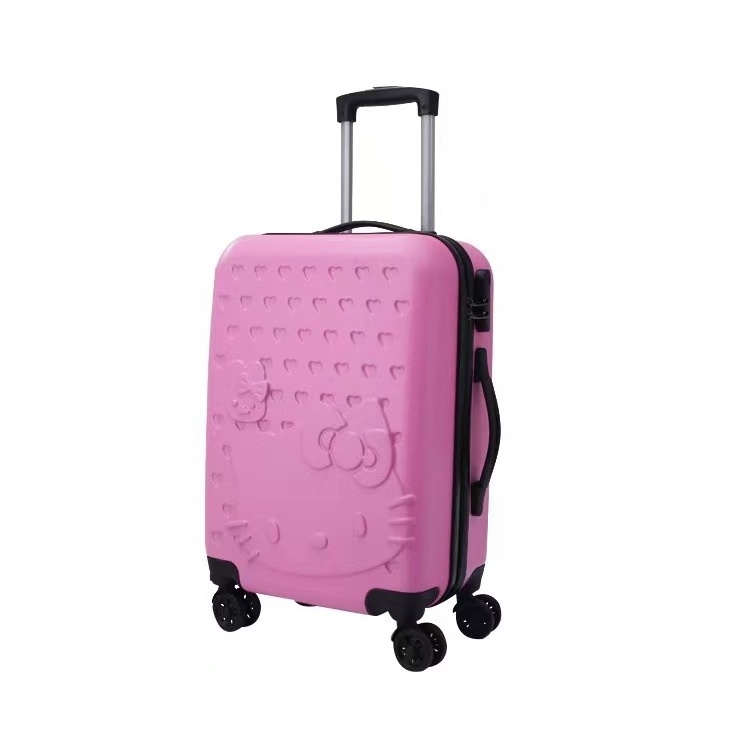 cat heart shape Travel bag Luggage suitcase manufacturer 4 Wheels trolley Travel luggage of abs luggage and Factory custom