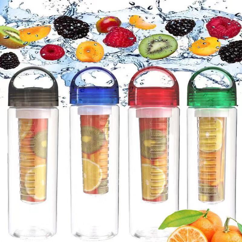 Best selling Reusable custom drink water bottles 700 ml hot sale factory plastic fruit infuser water bottle