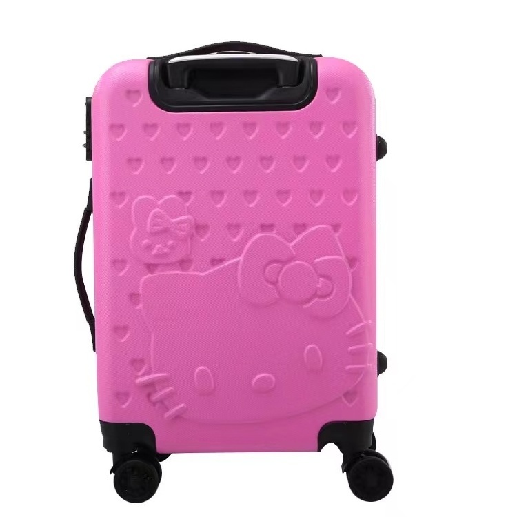 cat heart shape Travel bag Luggage suitcase manufacturer 4 Wheels trolley Travel luggage of abs luggage and Factory custom