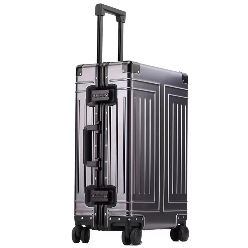 Aluminum magnesium alloy trolley case Universal wheel aluminum alloy luggage 24 inch aluminum frame business boarding case